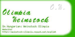 olimpia weinstock business card